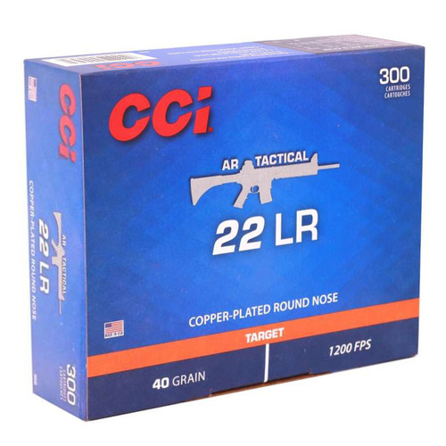 CCI AR Tactical 22lr 40gr Copper Plated 300 Round Rimfire Ammunition