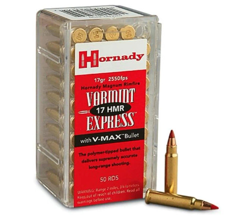 Hornady V-Max 17 HMR 17gr Varmint Express Rimfire Ammunition