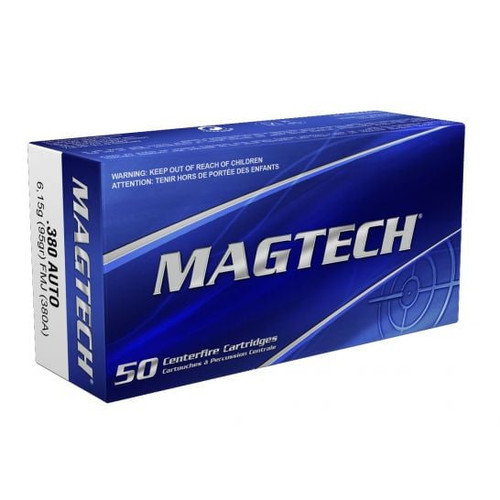 Magtech 380 Auto 95gr FMJ Handgun Ammunition