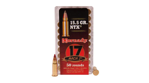 Hornady 17 HMR Mach 2 15.5gr NTX Varmint Rimfire Ammunition