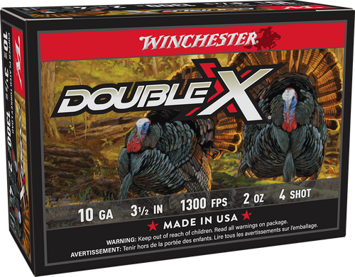 Winchester Double X 10ga 1300fps 3-1/2" 2oz #4 Turkey Shotgun Ammunition