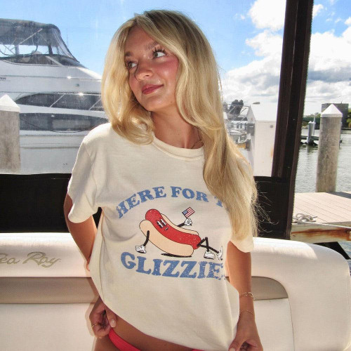 Here For The Glizzies Tee by Old Row