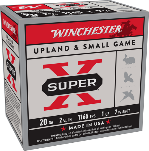 Winchester Super X 20 Gauge 2-3/4 1oz #7.5 Shot Upland & Small Game Load