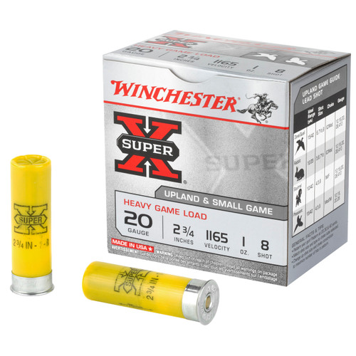 Winchester Super X Heavy Game Load 20 Gauge 2.75" 1oz 8 Shot