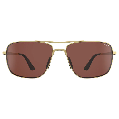Porter Sunglasses in Matte Gold and Brown by BEX Sunglasses