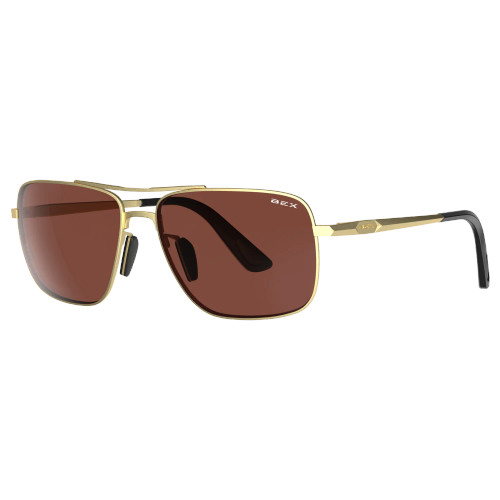 Porter Sunglasses in Matte Gold and Brown by BEX Sunglasses