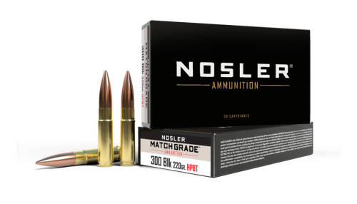 Nosler 300 AAC Blackout 220gr Subsonic Match Grade Ammunition