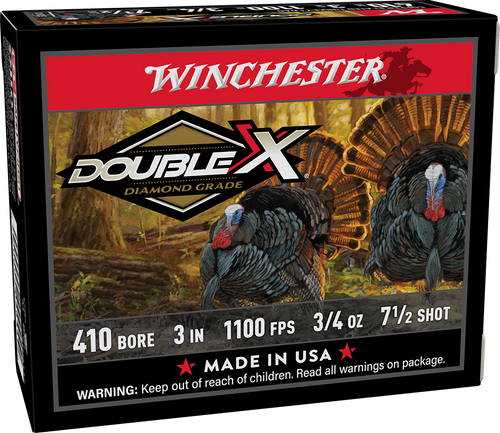 Winchester Double X 410ga 3 Inch 3/4oz #7.5 Turkey Shotgun Ammunition