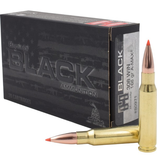 Hornady Black 308 Win 168gr A-Max Rifle Ammunition