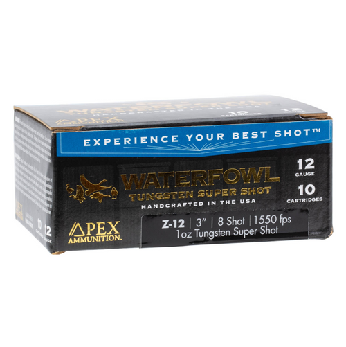 Apex Waterfowl, 12 Gauge 1 oz. #8 Tungsten Steel Shot, Shotgun Ammunition