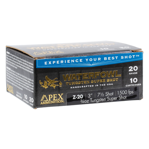 Apex Waterfowl, 20 Gauge 3/4 oz. #7.5 Tungsten Steel Shot, Shotgun Ammunition