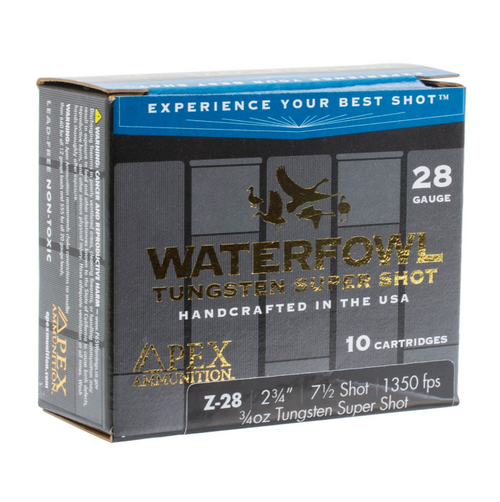 Apex Waterfowl, 28 Gauge 34 oz. #7.5 Tungsten Super Shot, Shotgun Ammunition