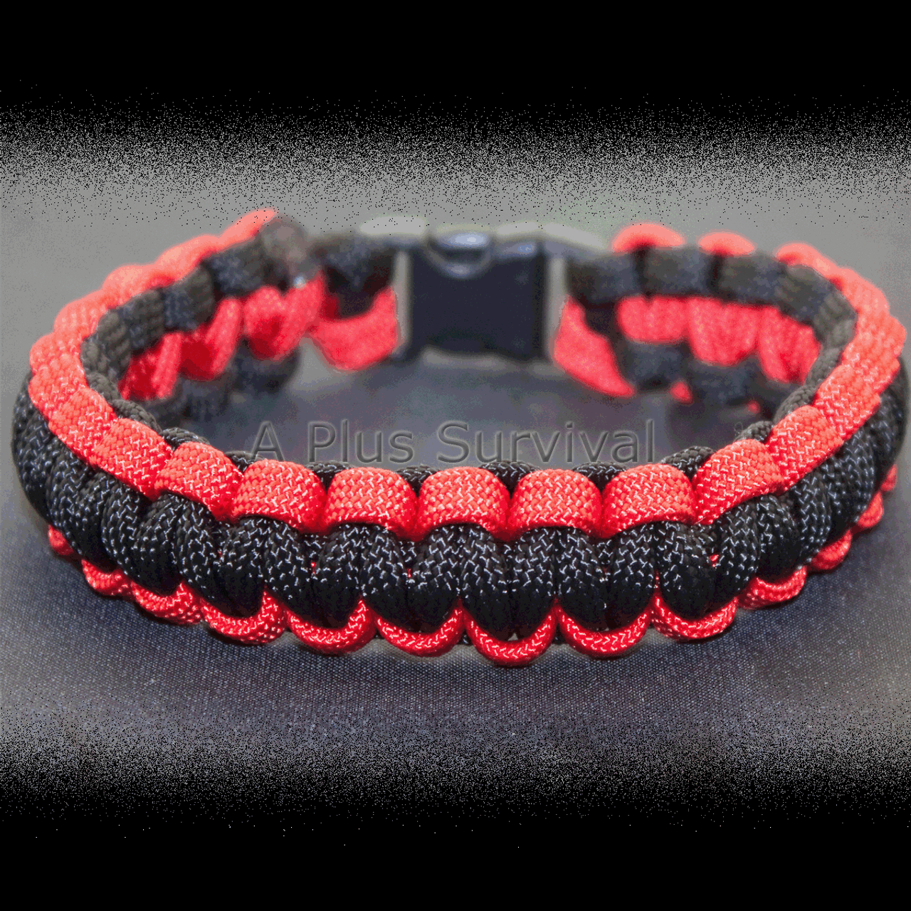 Paracord Bracelet Red And Black A Plus Survival