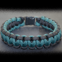 Paracord Bracelet - Black and Hunter Green