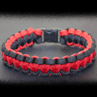 Paracord Bracelet - Black and Red