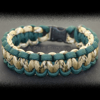 Paracord Bracelet - Hunter Green and Desert Camo