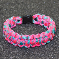 Paracord Bracelet - Neon Cotton Candy