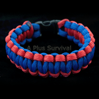 Paracord Bracelet - Red and Royal Blue
