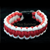Paracord Bracelet - White and Red