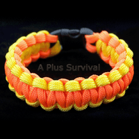 Paracord Bracelet - Yellow and Neon Orange