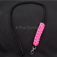 Paracord Lanyard - Black and Pink