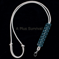 Paracord Lanyard - Desert Sand and Hunter Green