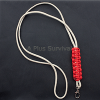 Paracord Lanyard - Desert Sand and Red