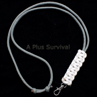Paracord Lanyard - Foliage Green and White