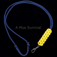 Paracord Lanyard - Navy Blue and Yellow