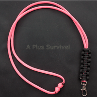 Paracord Lanyard - Pink and Black