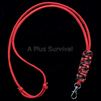 Paracord Lanyard - Red and Black Widow