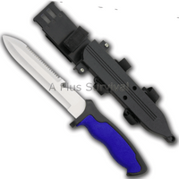 Divers Knife with Blue Handle