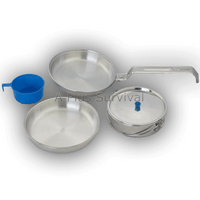 5 Piece Aluminum Mess Kit