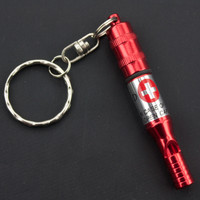Keychain Whistle with Pill Case
