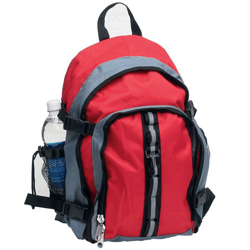Red Polyester Backpack