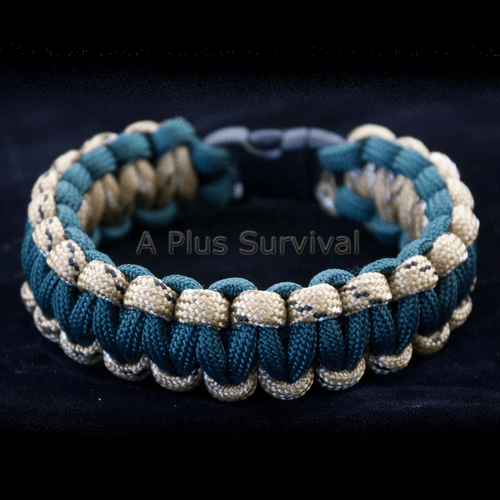 Paracord Bracelet - Desert Camo and Hunter Green