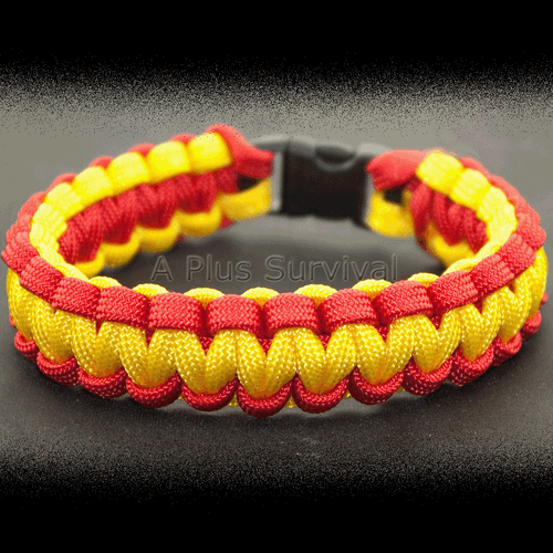 Paracord Bracelet - Red and Yellow