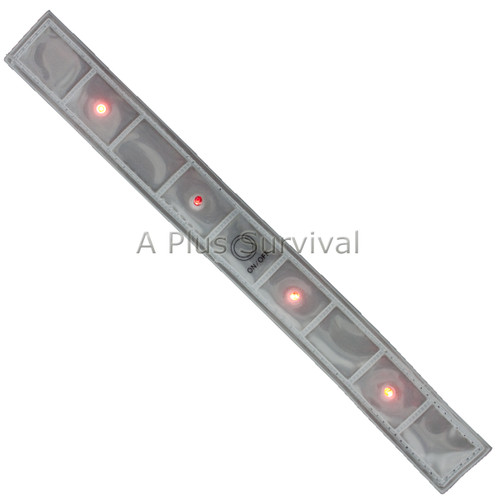 White Reflective Band with 4 LED Lights