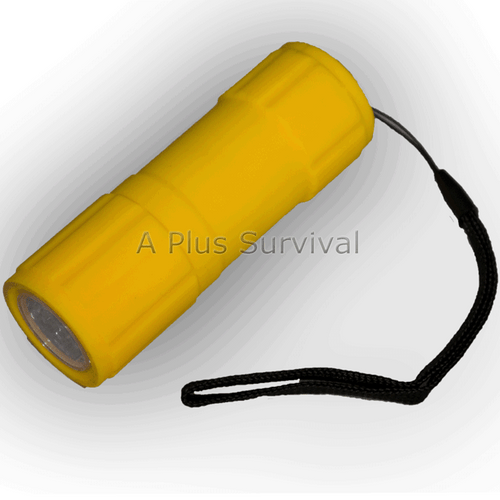 7 LED Waterproof Flashlight Yellow