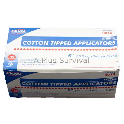 Case of 2000 Sterile 6" Cotton Tipped Applicators - 2 per Pack