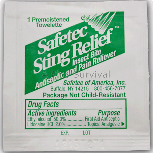Insect Sting Wipe with Lidocaine