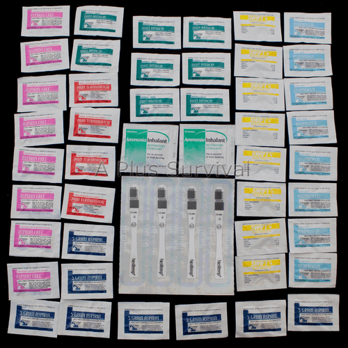 94 Piece Pills, Thermometer, Ammonia Inhalant Refill