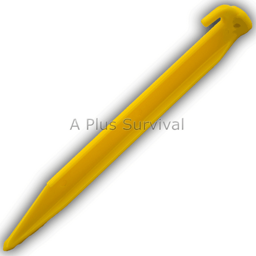 Yellow 9" Plastic Tent Stake