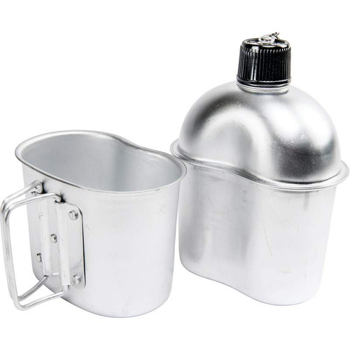 Aluminum 1 Quart Canteen with Cover and Cup