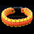 Paracord Bracelet - Yellow and Neon Orange