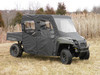 3 Star side x side Polaris Ranger Crew 570-4 full cab enclosure with vinyl windshield side angle view