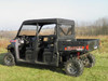 3 Star side x side Polaris Ranger Crew 900, XP900, 900-5, 900-6, 1000, XP1000, XP570-6 vinyl windshield top and rear window rear and side angle view