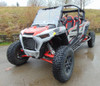 3 Star side x side accessories Polaris RZR XP 1000/XP Turbo 1-Pc Windshield front and side angle view
