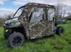 3 Star side x side can-am defender max full doors and rear window side angle view