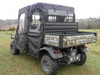 3 Star side x side Kubota RTV X1140 full cab enclosure with vinyl windshield rear and side angle view
